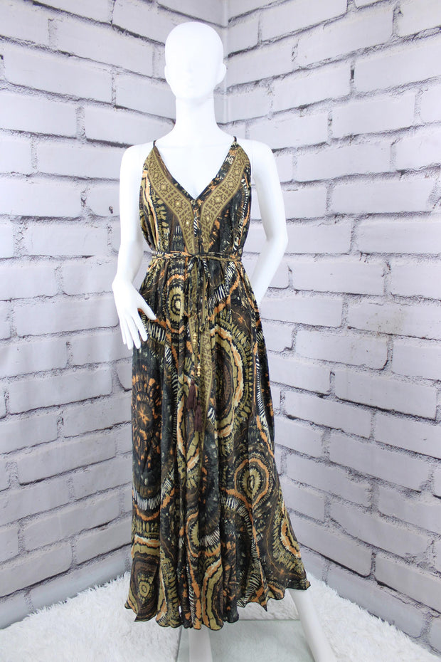 Bohemian Long Dress/Casual Bohemian Halter dress/Beach Dress/boho dress/ Goddess Dress/ Godess Maxi Dress /Maxi Bohemian Dress/