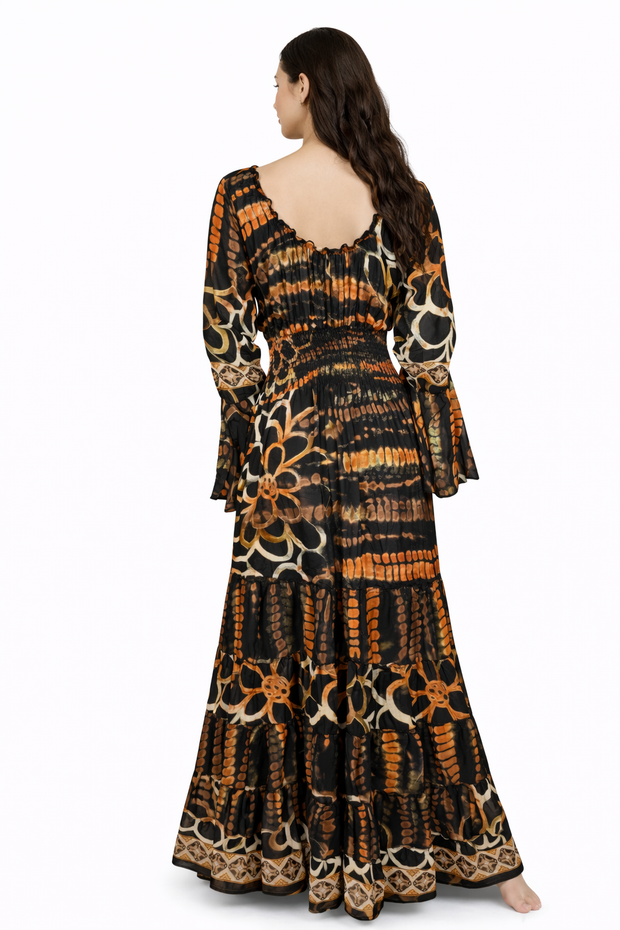 Long Sleeve Boho Maxi Dress