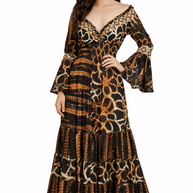 Long Sleeve Boho Maxi Dress