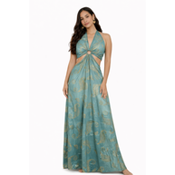 Halter Cut-Out Maxi Dress