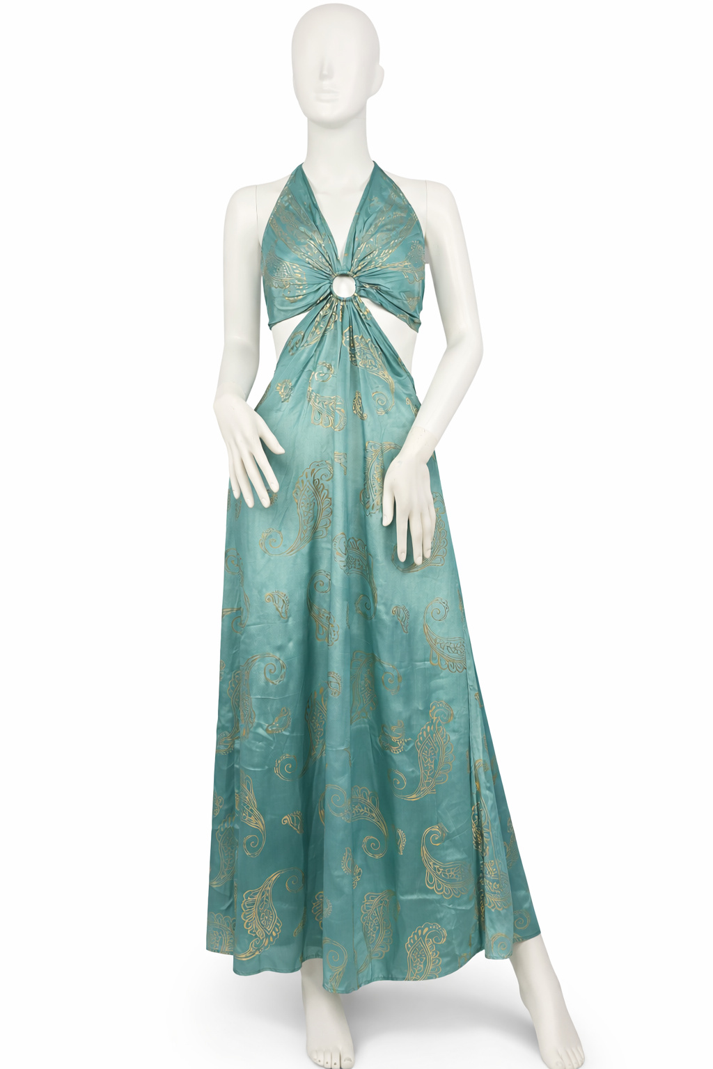 Halter Cut-Out Maxi Dress