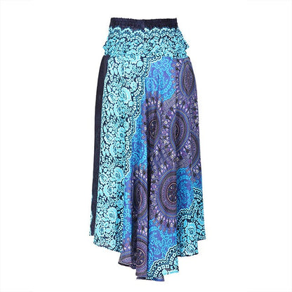 Blue Boho skirt,hippie skirt,maxi skirt,bohemian skirt,long skirt,gypsy skirt,festival skirt,cotton skirt,vintage skirt,music fest skirt