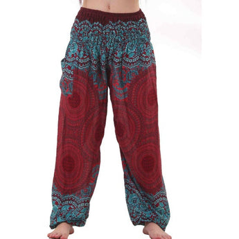 Burgundy Harem Pants Bohemian Pants Gypsy Pants Harem Pants Women Hippie Pants Comfy Pants Harem Pants Pockets Free Shipping Thai Pants