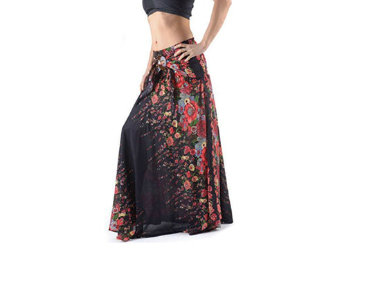 Long hippie skirt,FLower Skirt,Bohemian skirt