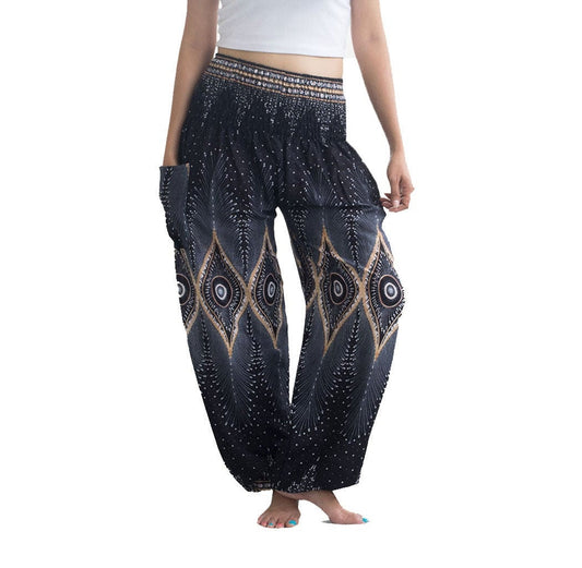 Women harem pants,Yoga boho pants,Hippie boho pants,Tribal harem trousers,Thai harem pants,Peacock harem pants,Yoga pants women