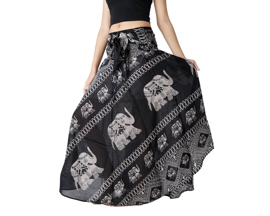 Black Elephant Skirt-  boho skirt,hippie skirt,maxi skirt,bohemian skirt,long skirt,gypsy skirt,Skirt dress,music fest skirt free shipping