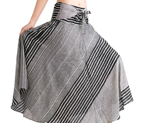 Striped Skirt- skirt dress in one, maxi skirt, evening dress,