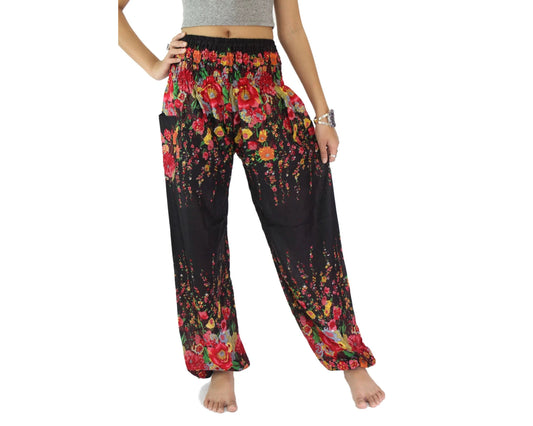 Flower Bohemian Pants,Yoga Pants,Harem Pants, Boho Pants,Travel Pants,Festival Pants,Bohemian pants,Free Shipping