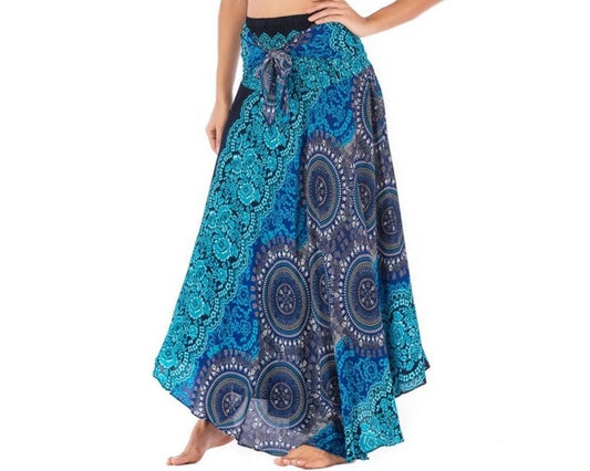 Maxi skirt, gypsy skirt, hippie clothes, Hippie skirt, Beach cover up, Bohemian skirt, Women's dress, Festival skirts, Comfy blue skirt