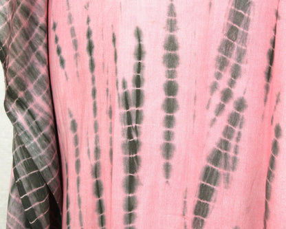 Pink/Gray Kaftan dress,Summer party dress, loose dress,Cocktail party kaftan,Festival wear,beach cover.Tie dye dress,kaftans for women
