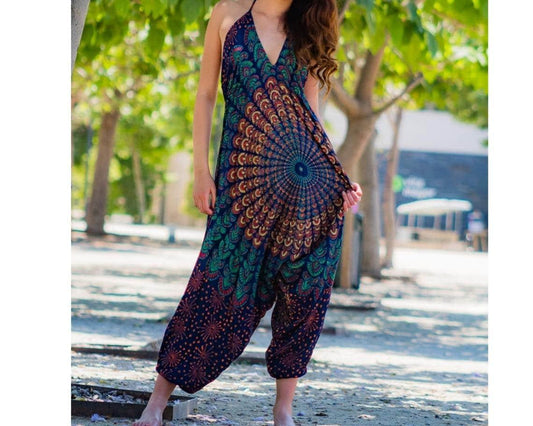 One Size Romper,Bohemian clothing,Jumpsuit,Festival romper,boho clothing,Hippie romper, Comfy pants, Free Shipping