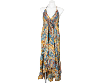 Boho Dress/ Beach Party Dress/ Gypsy Clothing/ Hippie Style Dress/ Silky  Bohemian Dress/ Travel Dress/ Gift For her/ Boho high Dress/