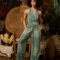 Boho Jumpsuit,Bohemian pants,Hippie pants,Women Loose pants, Party Dress ,wide leg jumpsuit,hippie jumpsuits,Boho Festival Pants - Foutaz